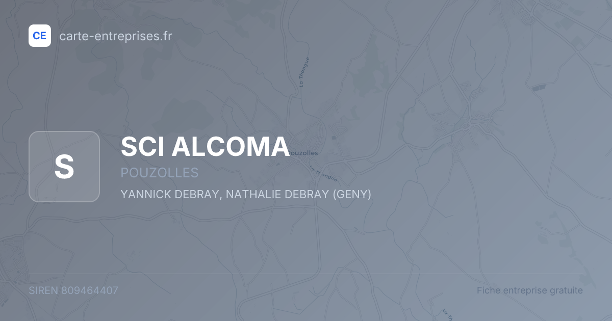SCI ALCOMA — 809464407 — fiche entreprise