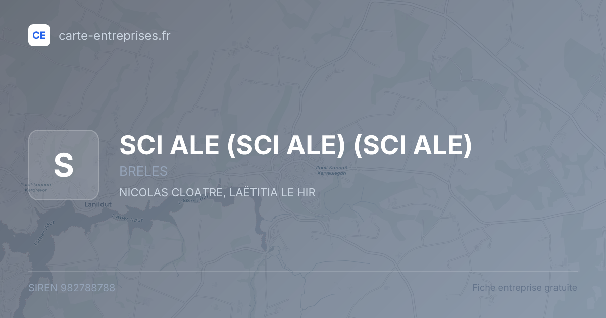 SCI ALE (SCI ALE) (SCI ALE) — 982788788 — fiche entreprise