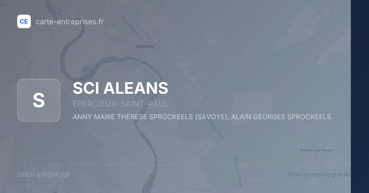SCI ALEANS — 819364308 — fiche entreprise