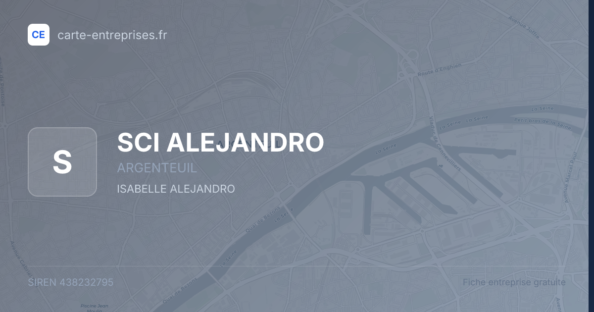 SCI ALEJANDRO — 438232795 — fiche entreprise