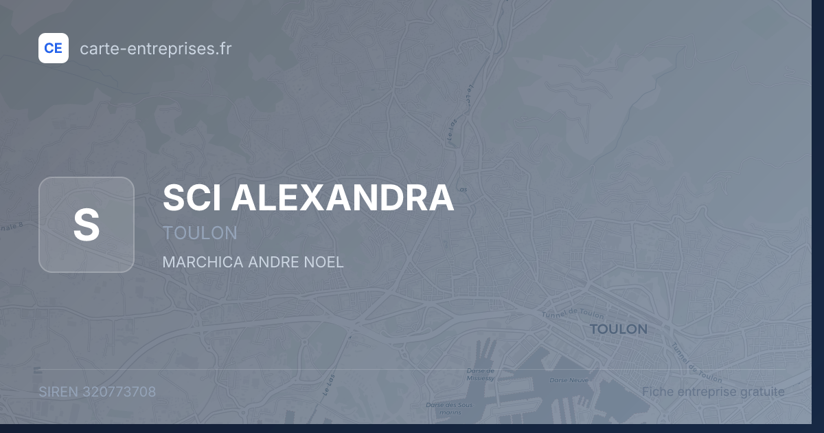 SCI ALEXANDRA — 320773708 — fiche entreprise