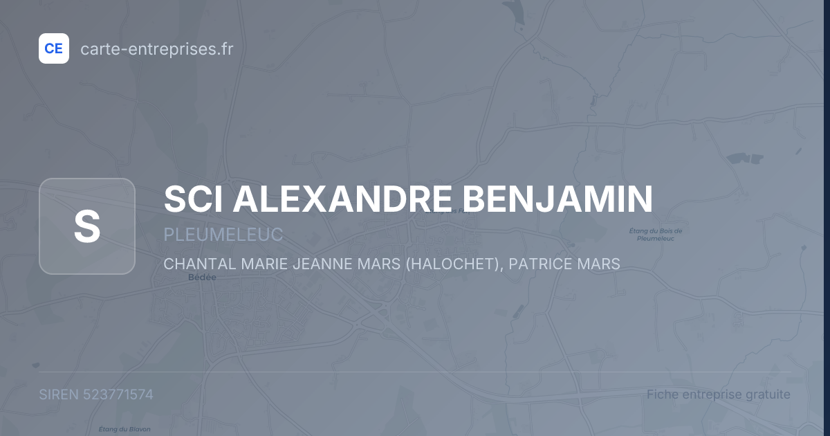 SCI ALEXANDRE BENJAMIN — 523771574 — fiche entreprise