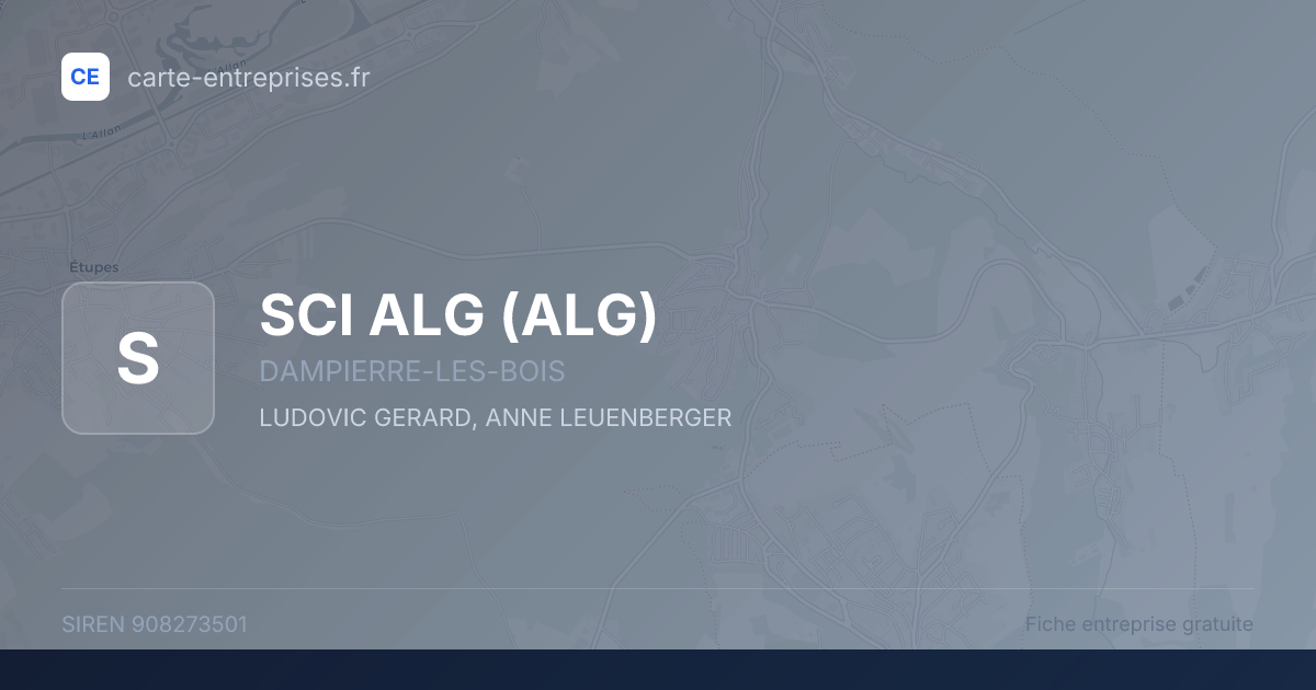SCI ALG (ALG) — 908273501 — fiche entreprise