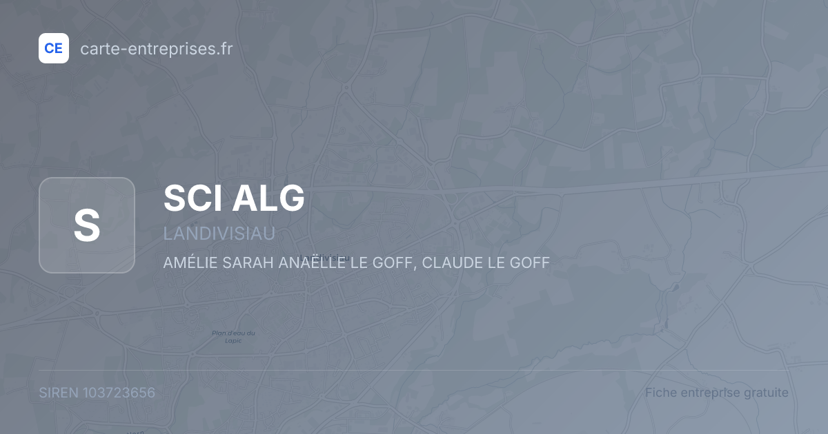 SCI ALG — 103723656 — fiche entreprise