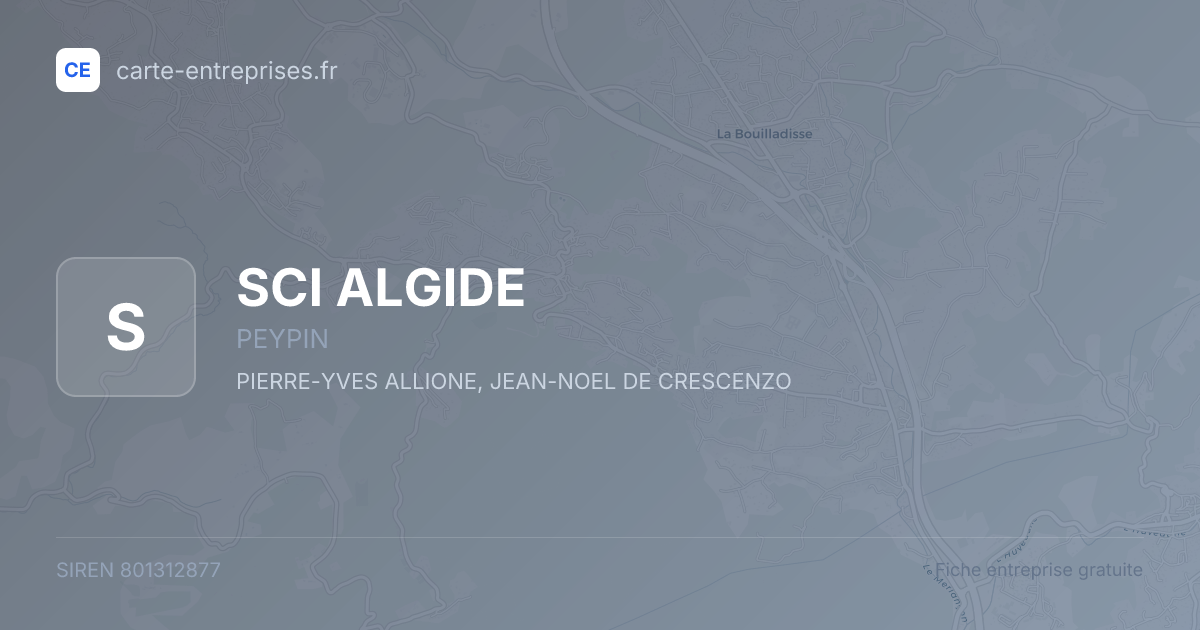 SCI ALGIDE — 801312877 — fiche entreprise