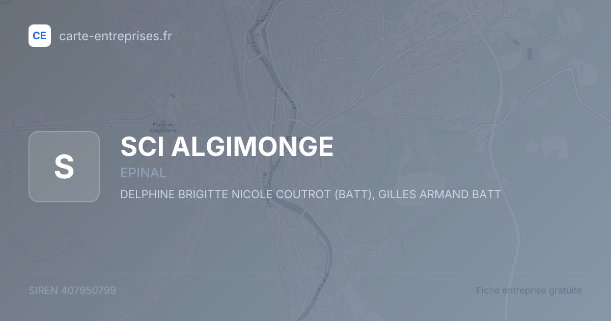 SCI ALGIMONGE — 407950799 — fiche entreprise