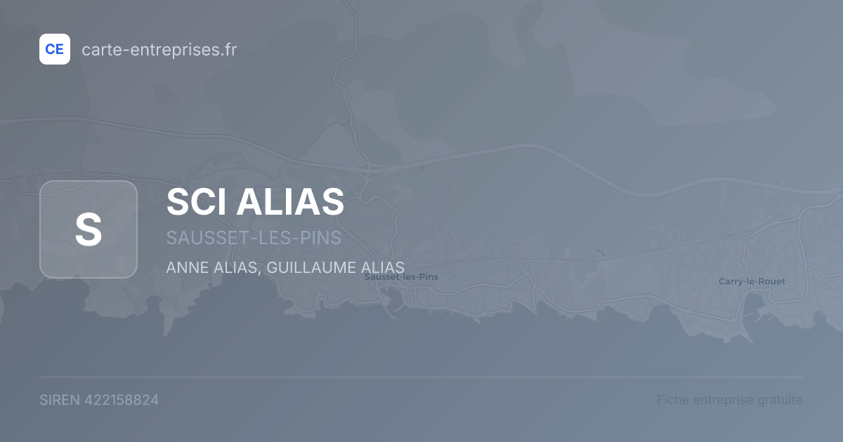 SCI ALIAS — 422158824 — fiche entreprise