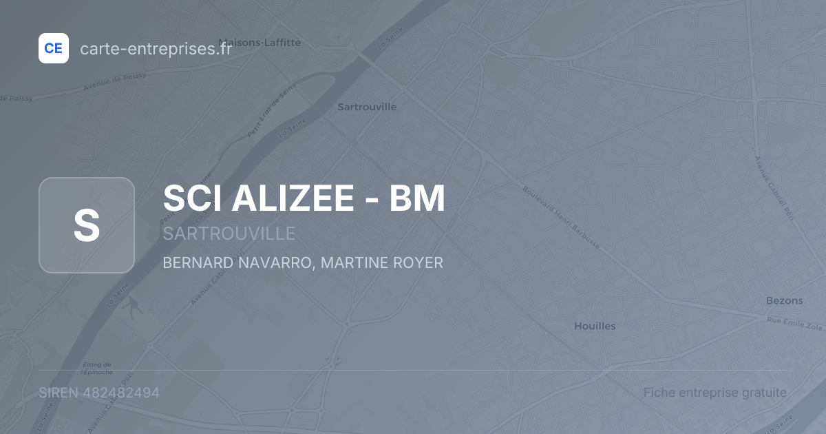 SCI ALIZEE - BM — 482482494 — fiche entreprise