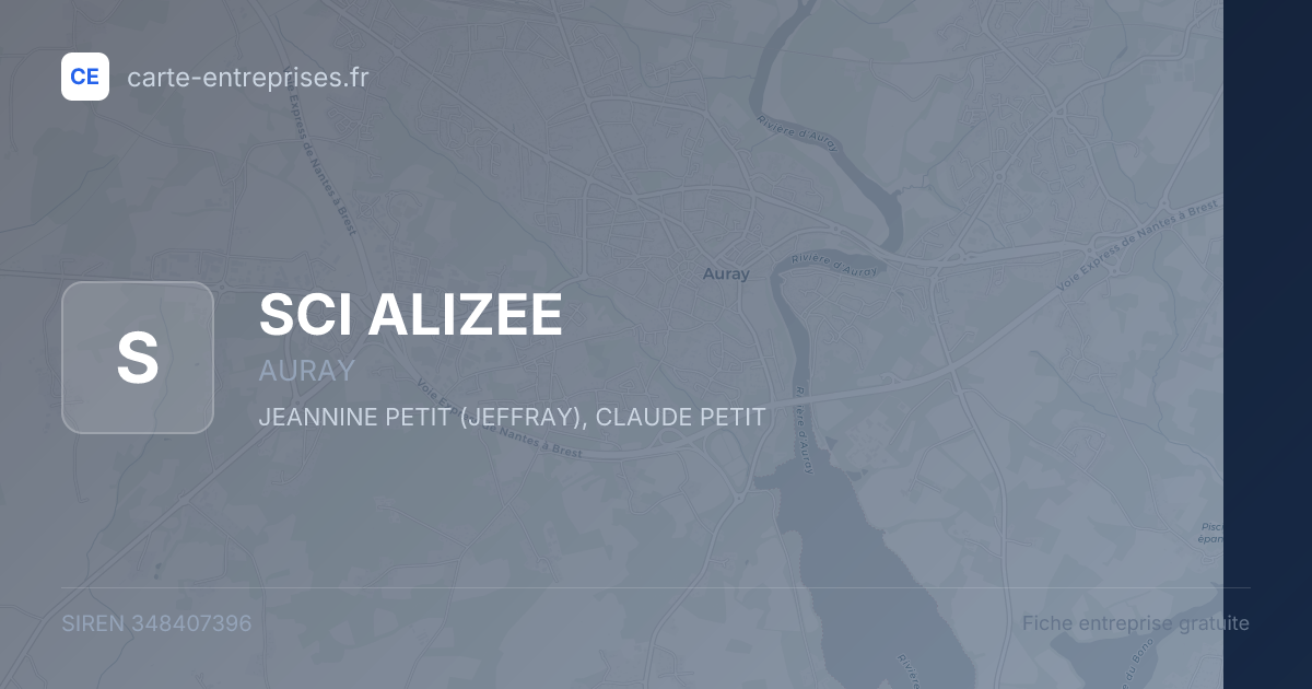 SCI ALIZEE — 348407396 — fiche entreprise