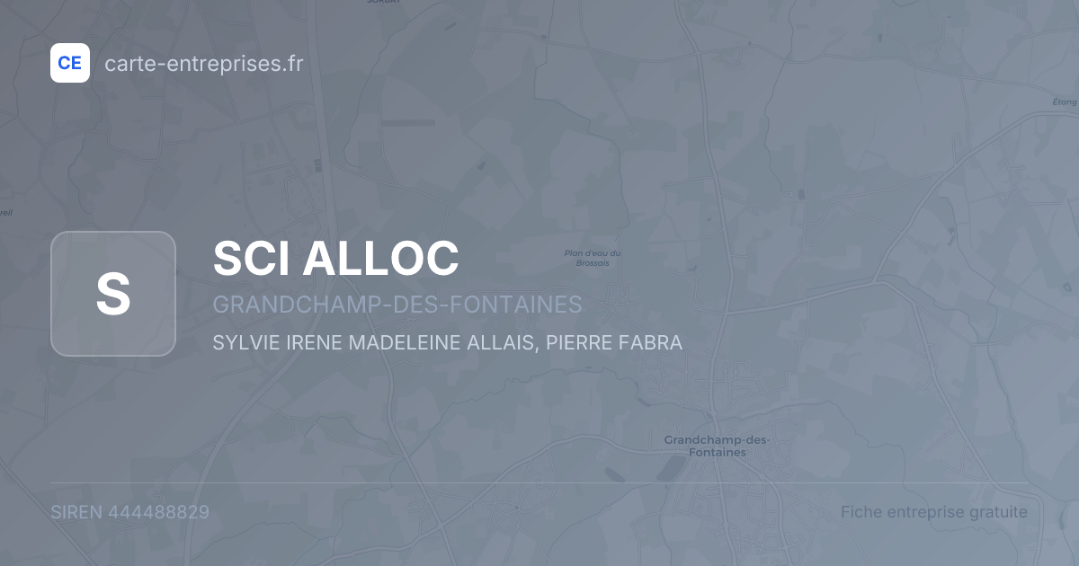 SCI ALLOC — 444488829 — fiche entreprise
