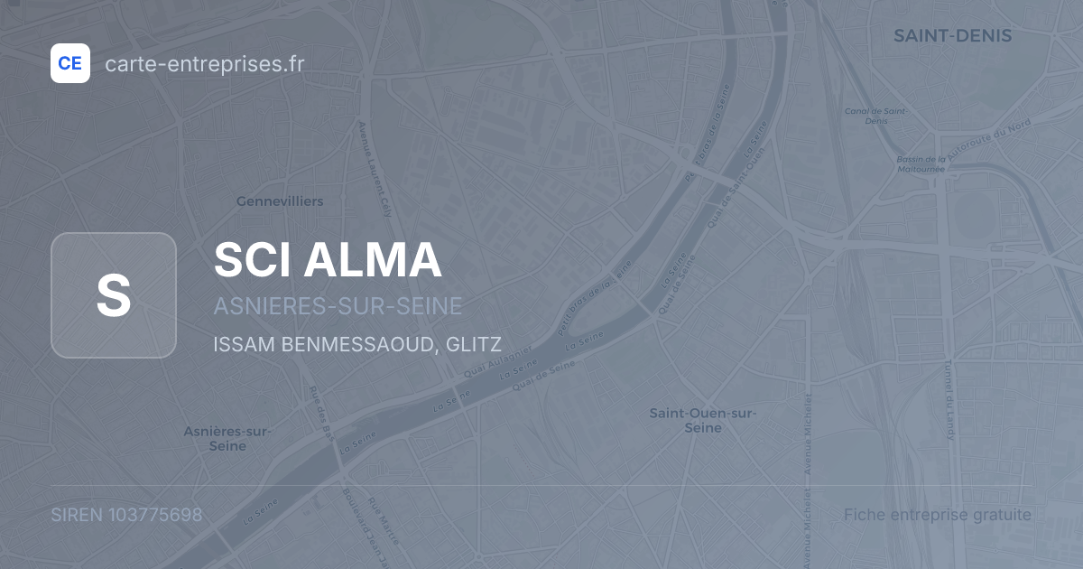 SCI ALMA — 103775698 — fiche entreprise
