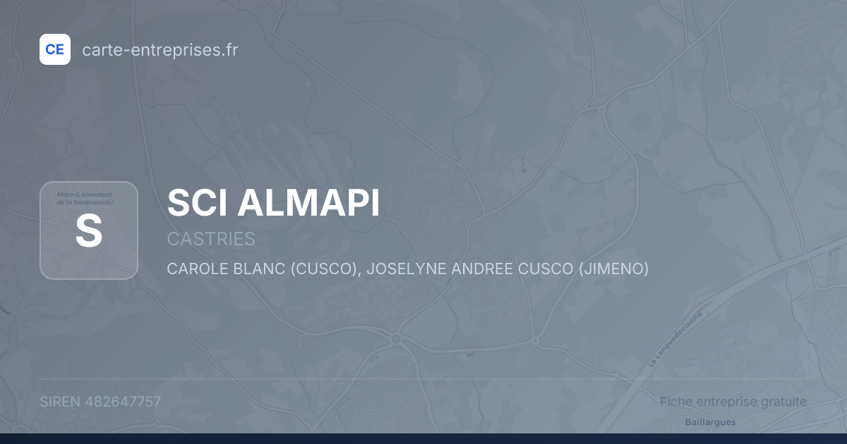 SCI ALMAPI — 482647757 — fiche entreprise