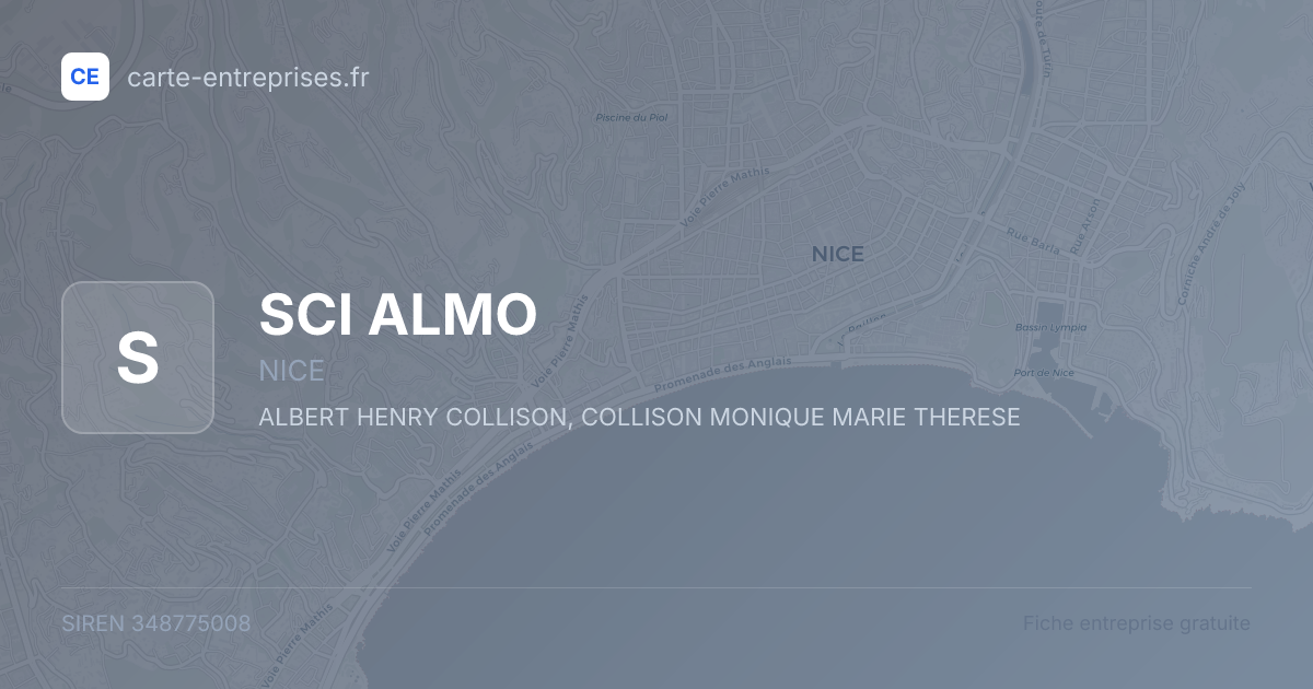 SCI ALMO — 348775008 — fiche entreprise