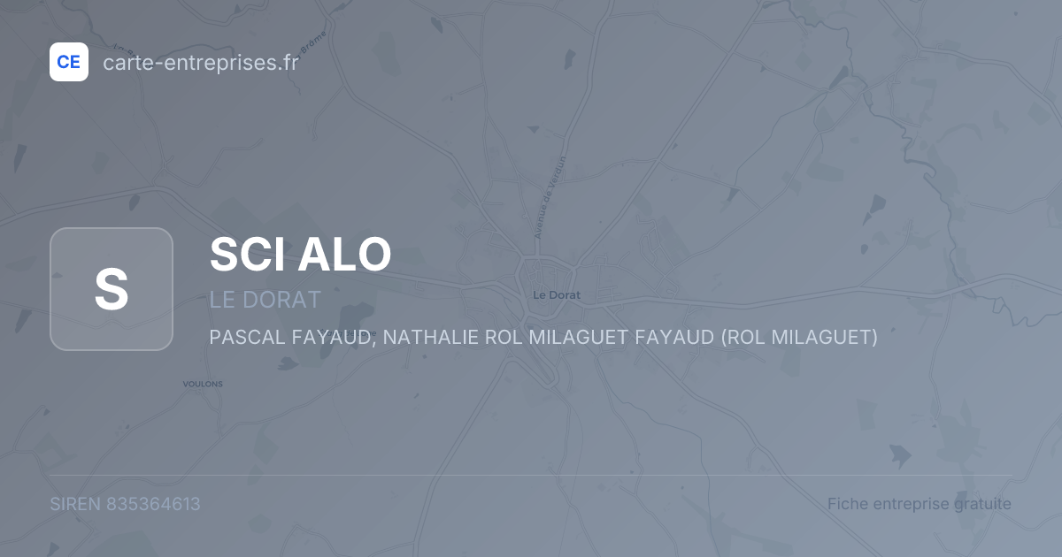 SCI ALO — 835364613 — fiche entreprise