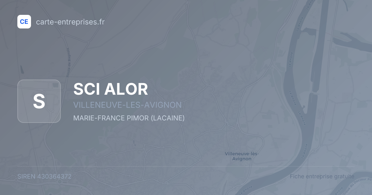 SCI ALOR — 430364372 — fiche entreprise
