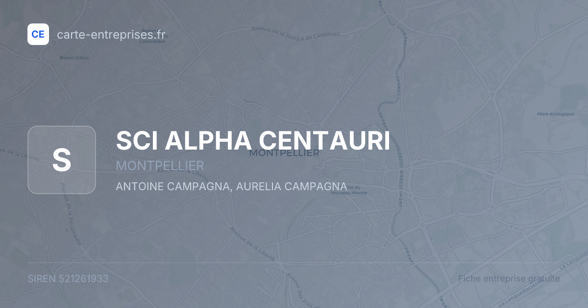 SCI ALPHA CENTAURI — 521261933 — fiche entreprise