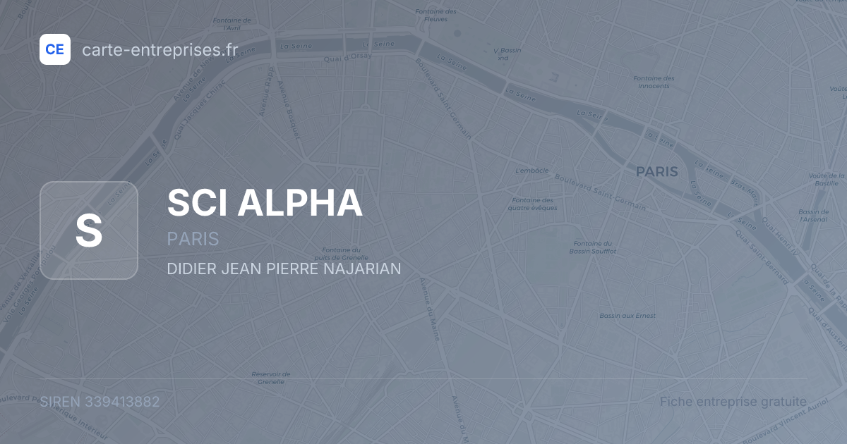 SCI ALPHA — 339413882 — fiche entreprise