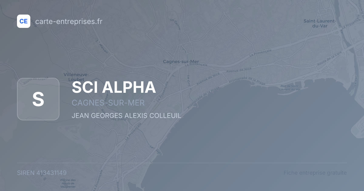 SCI ALPHA — 413431149 — fiche entreprise
