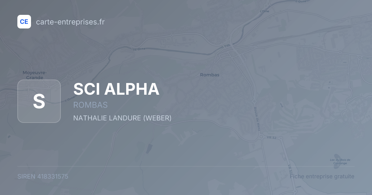 SCI ALPHA — 418331575 — fiche entreprise