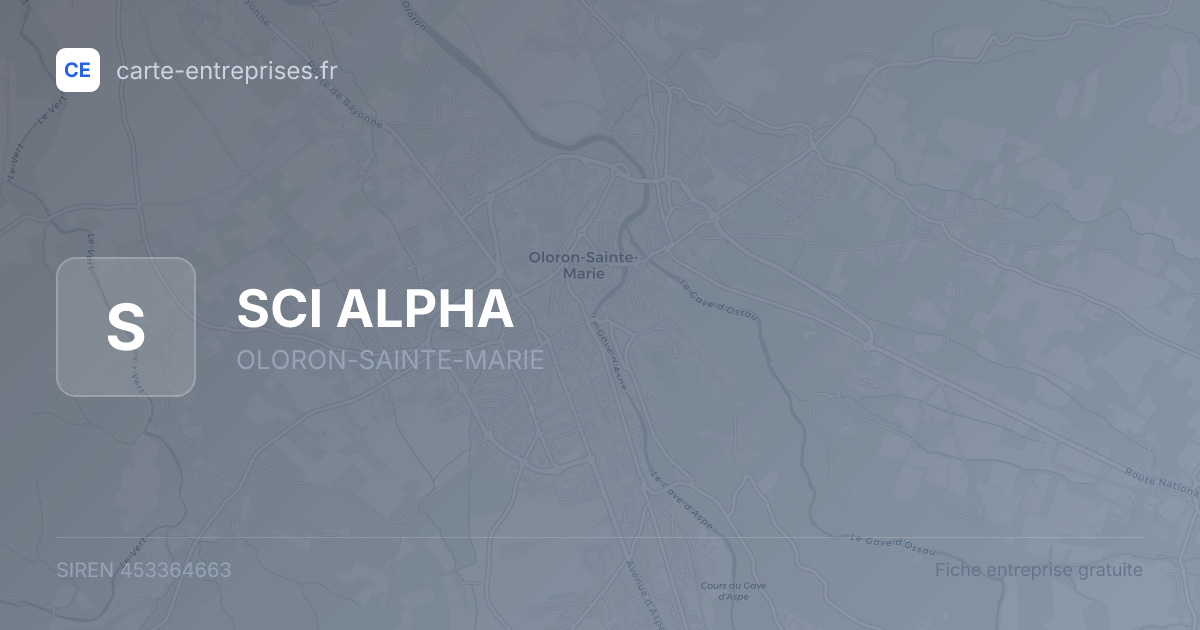 SCI ALPHA — 453364663 — fiche entreprise