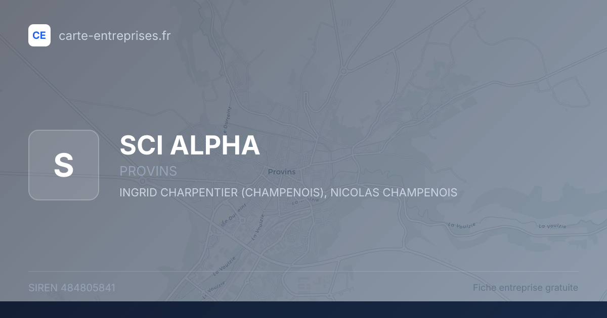 SCI ALPHA — 484805841 — fiche entreprise