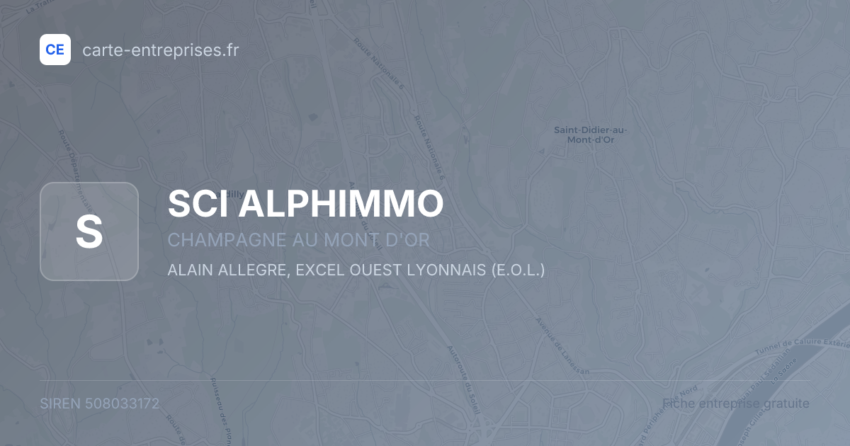 SCI ALPHIMMO — 508033172 — fiche entreprise