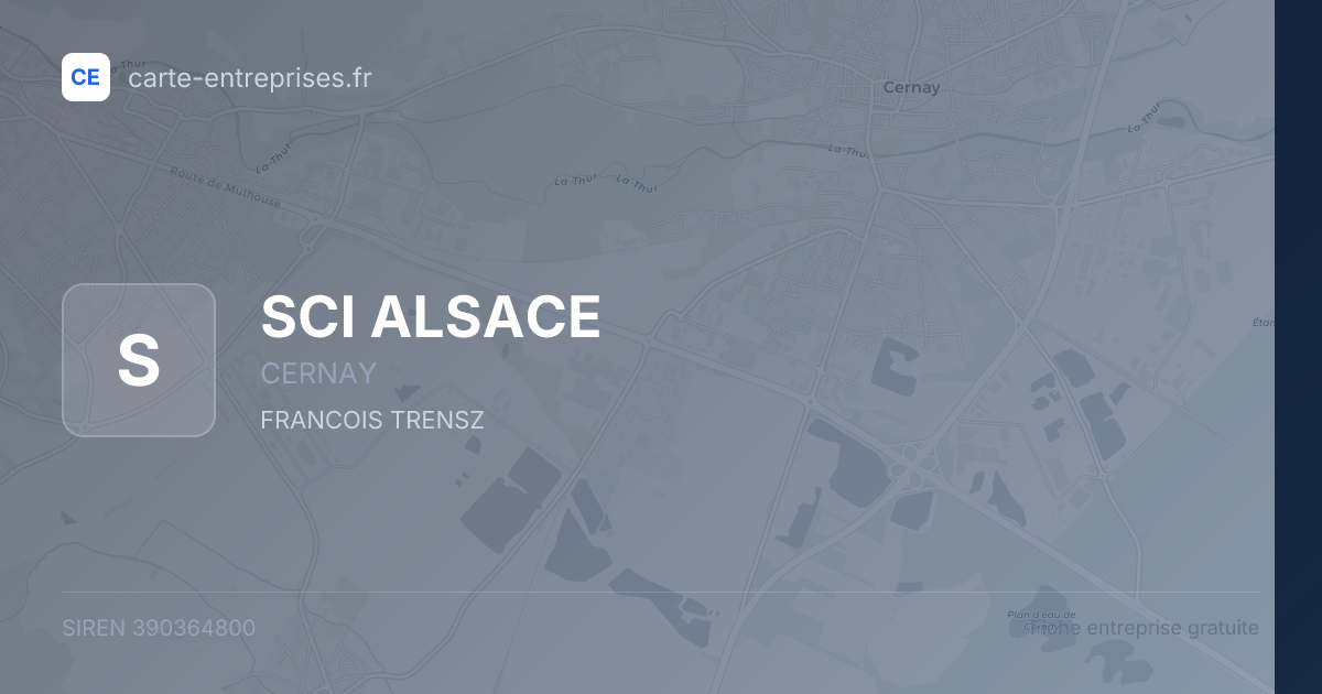SCI ALSACE — 390364800 — fiche entreprise