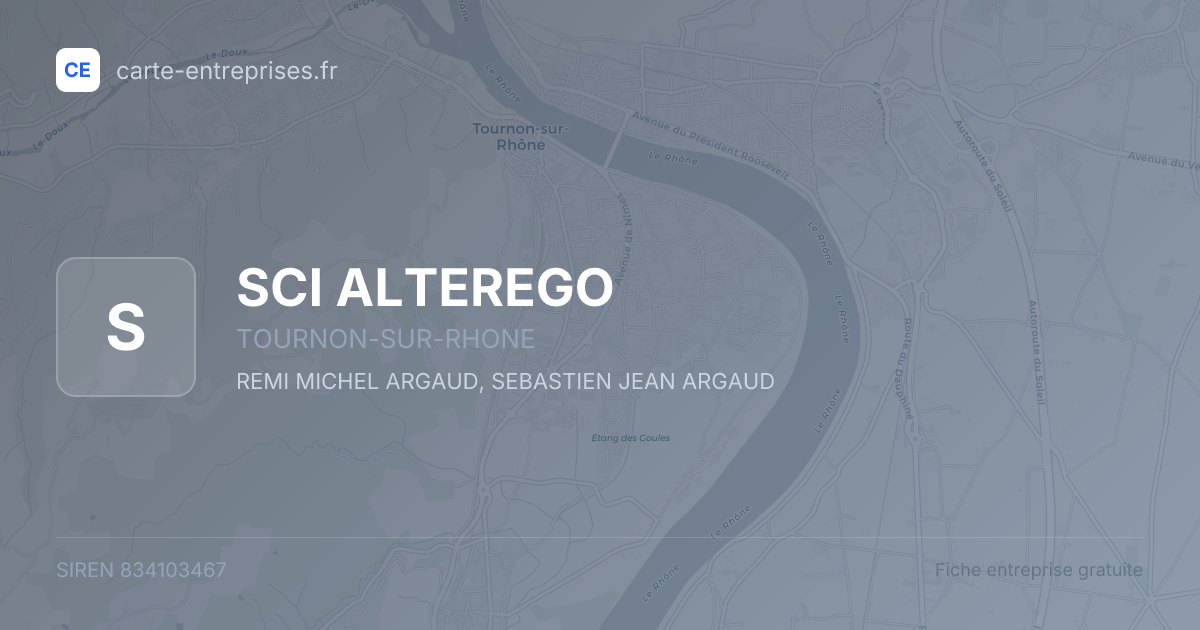 SCI ALTEREGO — 834103467 — fiche entreprise