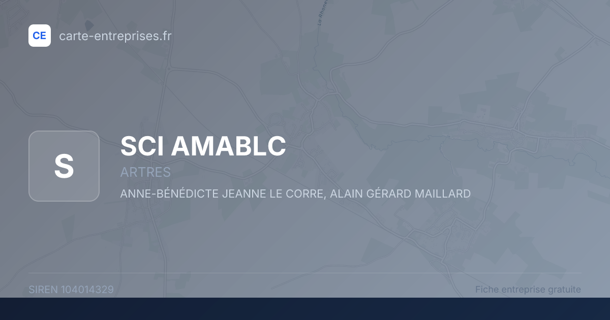 SCI AMABLC — 104014329 — fiche entreprise