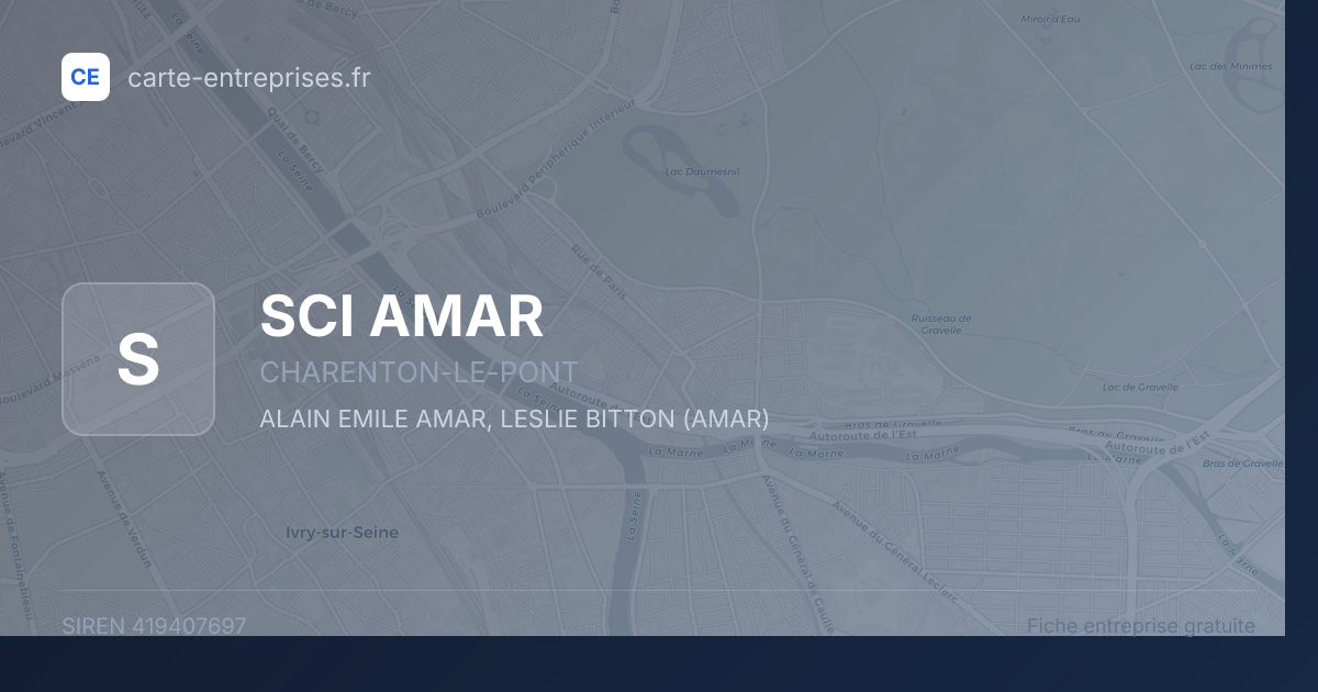 SCI AMAR — 419407697 — fiche entreprise