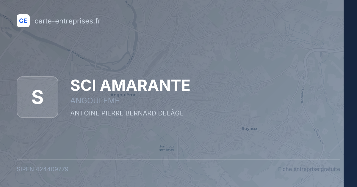 SCI AMARANTE — 424409779 — fiche entreprise