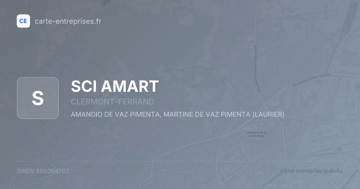 SCI AMART — 800364762 — fiche entreprise