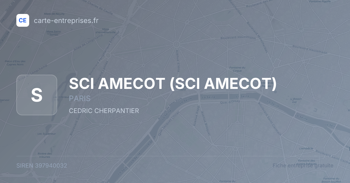 SCI AMECOT — 397940032 — fiche entreprise