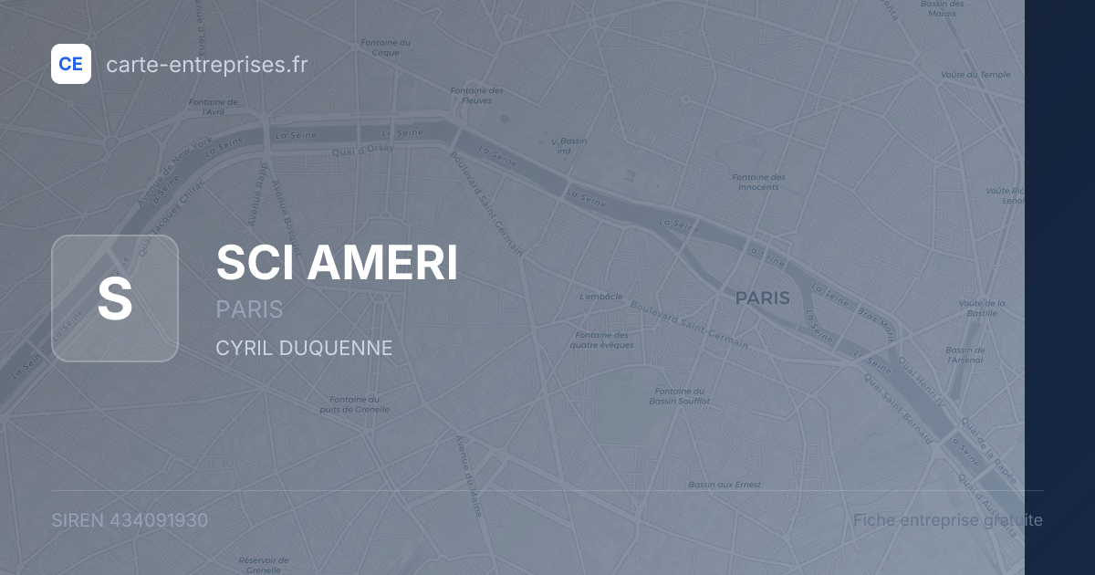 SCI AMERI — 434091930 — fiche entreprise