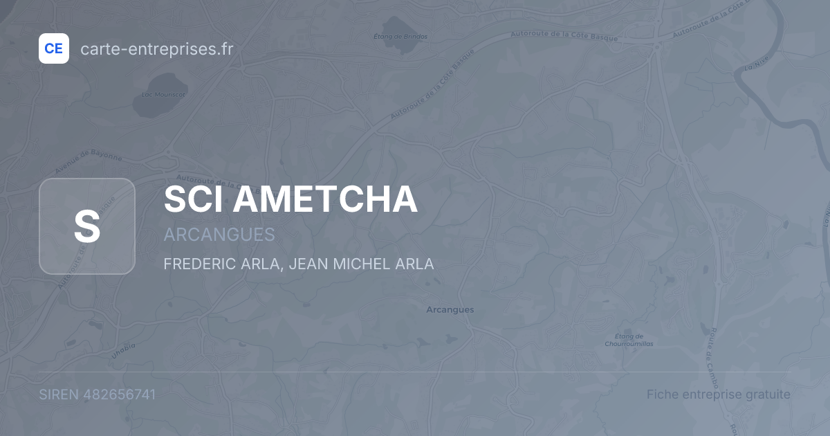 SCI AMETCHA — 482656741 — fiche entreprise