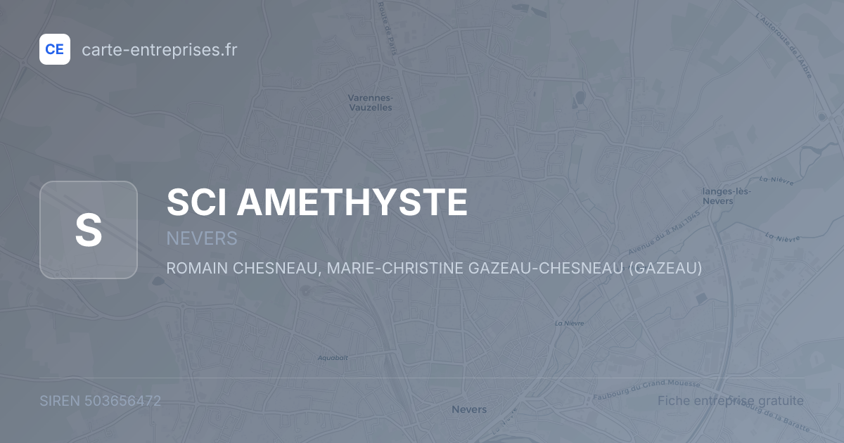 SCI AMETHYSTE — 503656472 — fiche entreprise