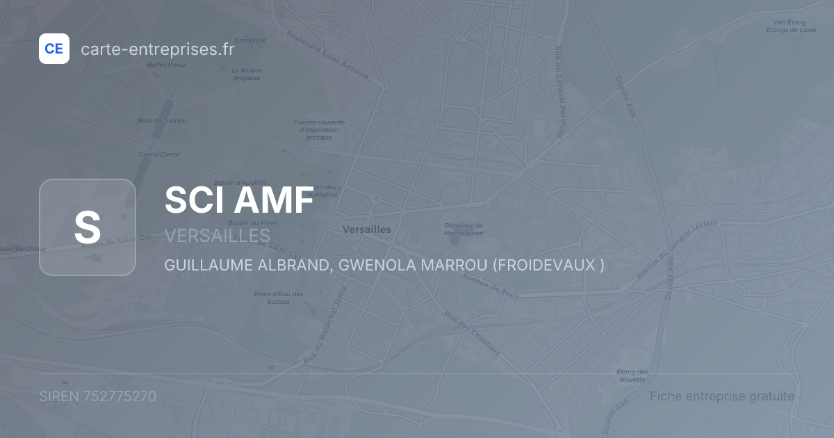 SCI AMF — 752775270 — fiche entreprise