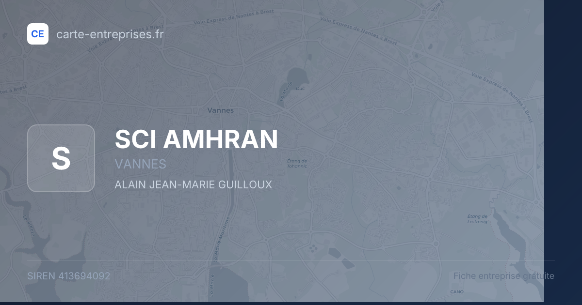 SCI AMHRAN — 413694092 — fiche entreprise