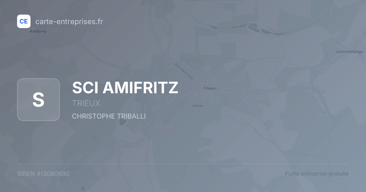 SCI AMIFRITZ — 413080680 — fiche entreprise