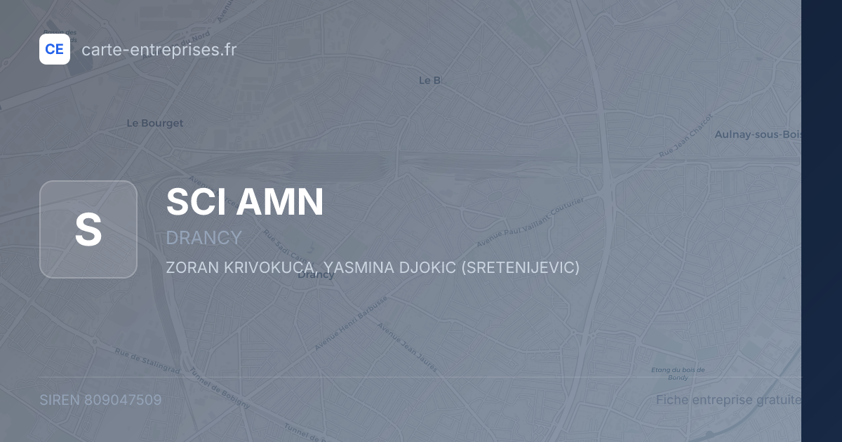 SCI AMN — 809047509 — fiche entreprise