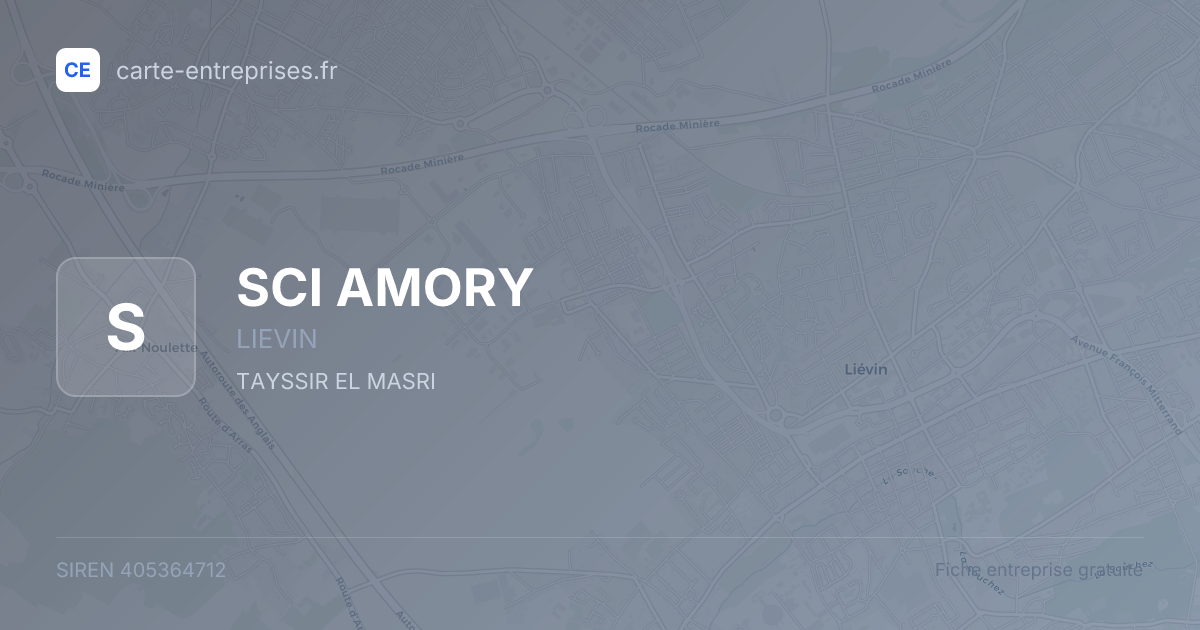SCI AMORY — 405364712 — fiche entreprise