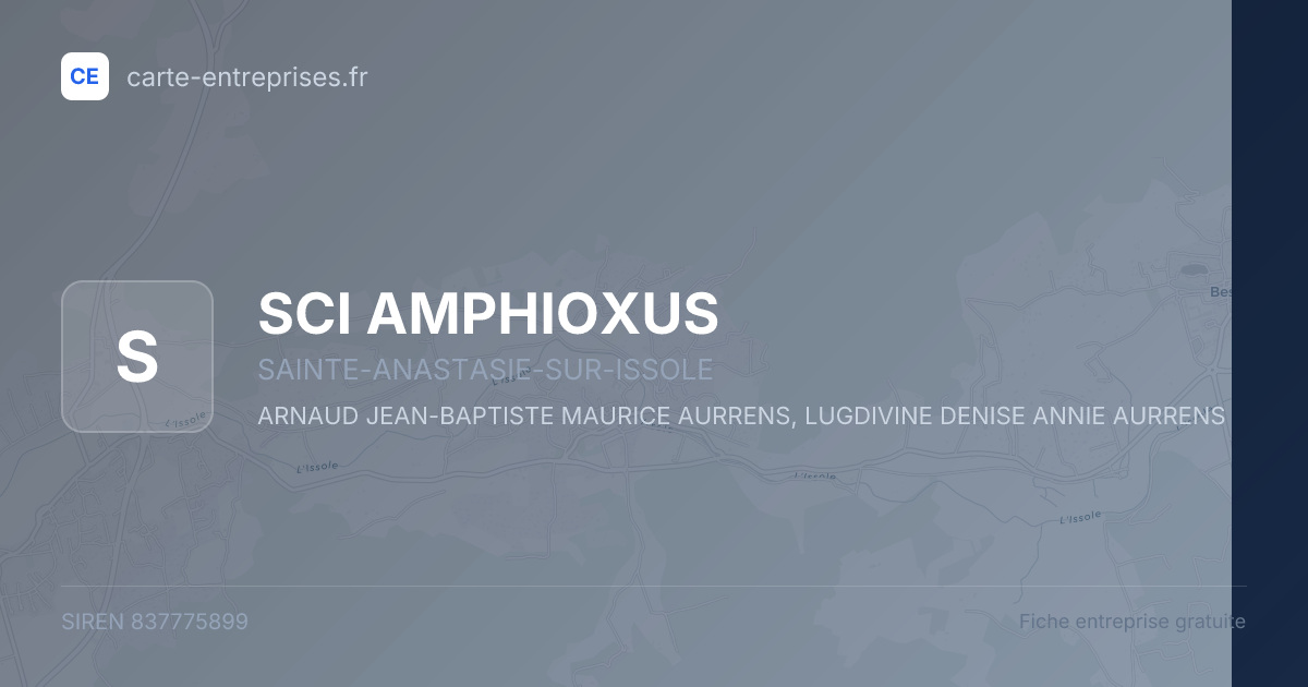 SCI AMPHIOXUS — 837775899 — fiche entreprise