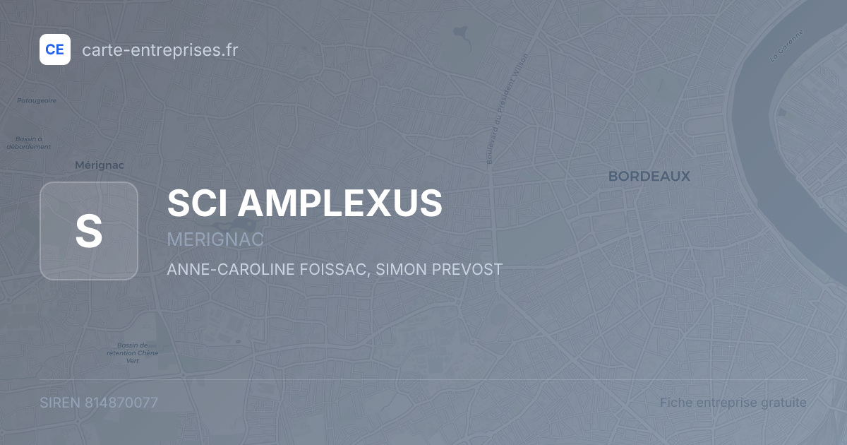 SCI AMPLEXUS — 814870077 — fiche entreprise