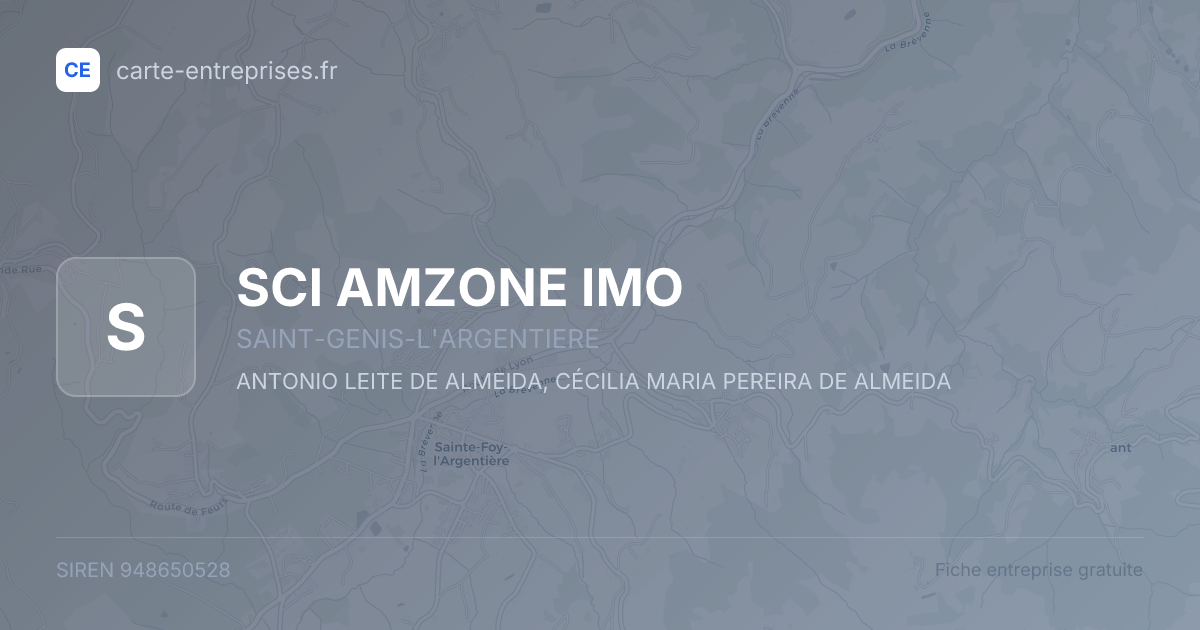 SCI AMZONE IMO — 948650528 — fiche entreprise