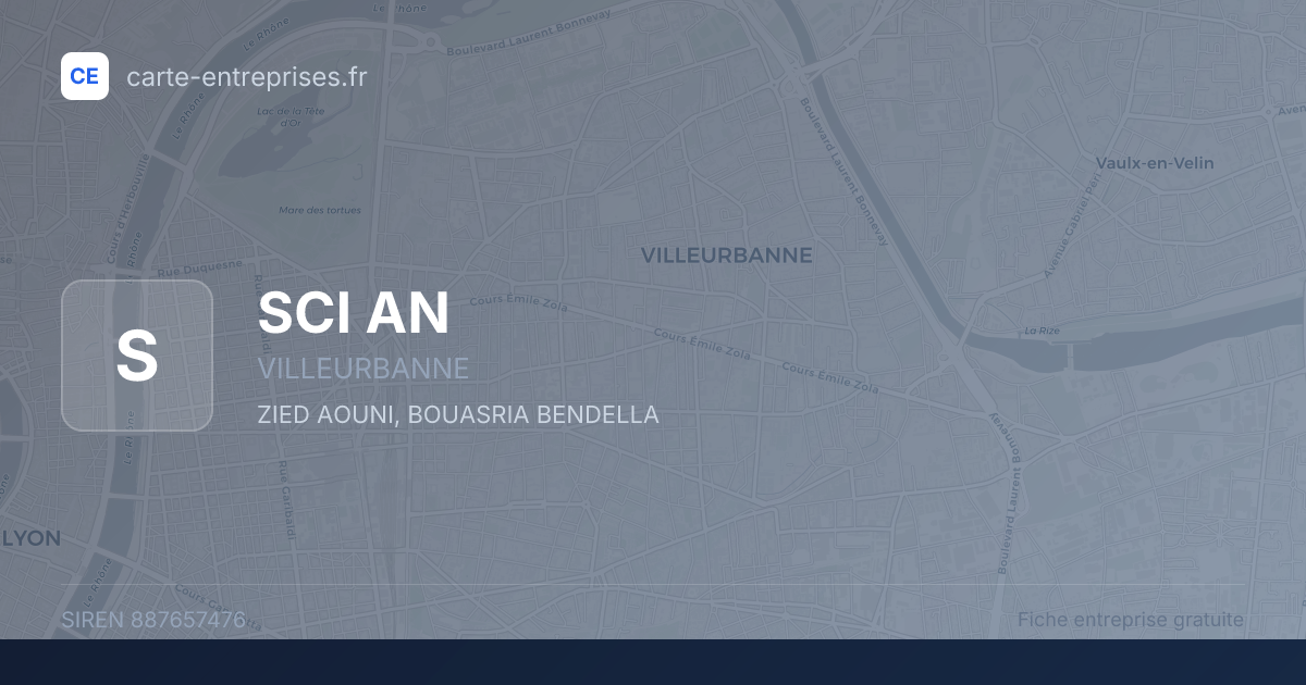 SCI AN — 887657476 — fiche entreprise