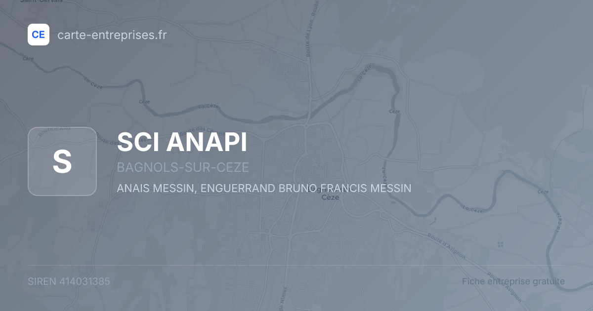 SCI ANAPI — 414031385 — fiche entreprise