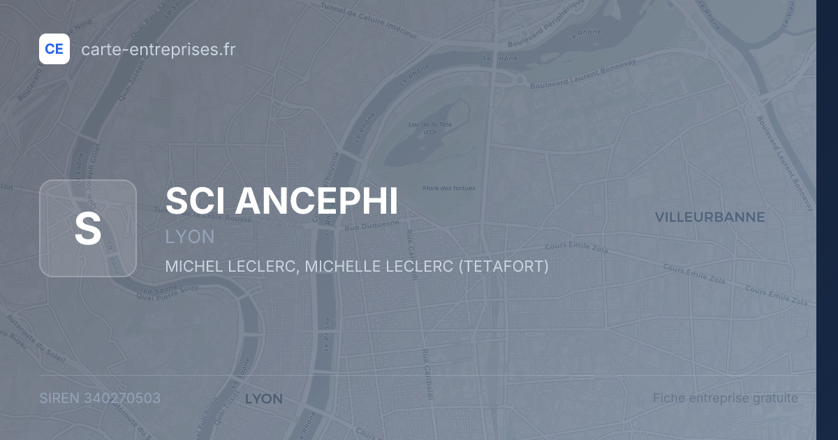 SCI ANCEPHI — 340270503 — fiche entreprise