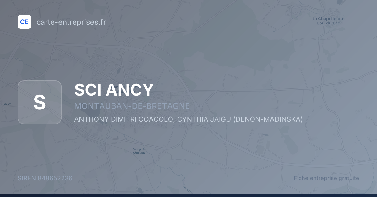 SCI ANCY — 848652236 — fiche entreprise