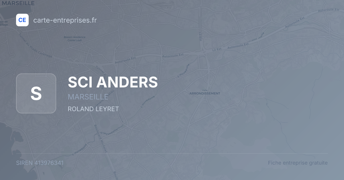 SCI ANDERS — 413976341 — fiche entreprise