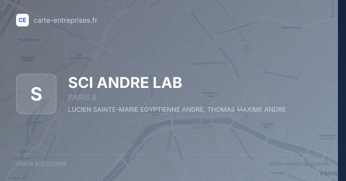SCI ANDRE LAB — 902720598 — fiche entreprise